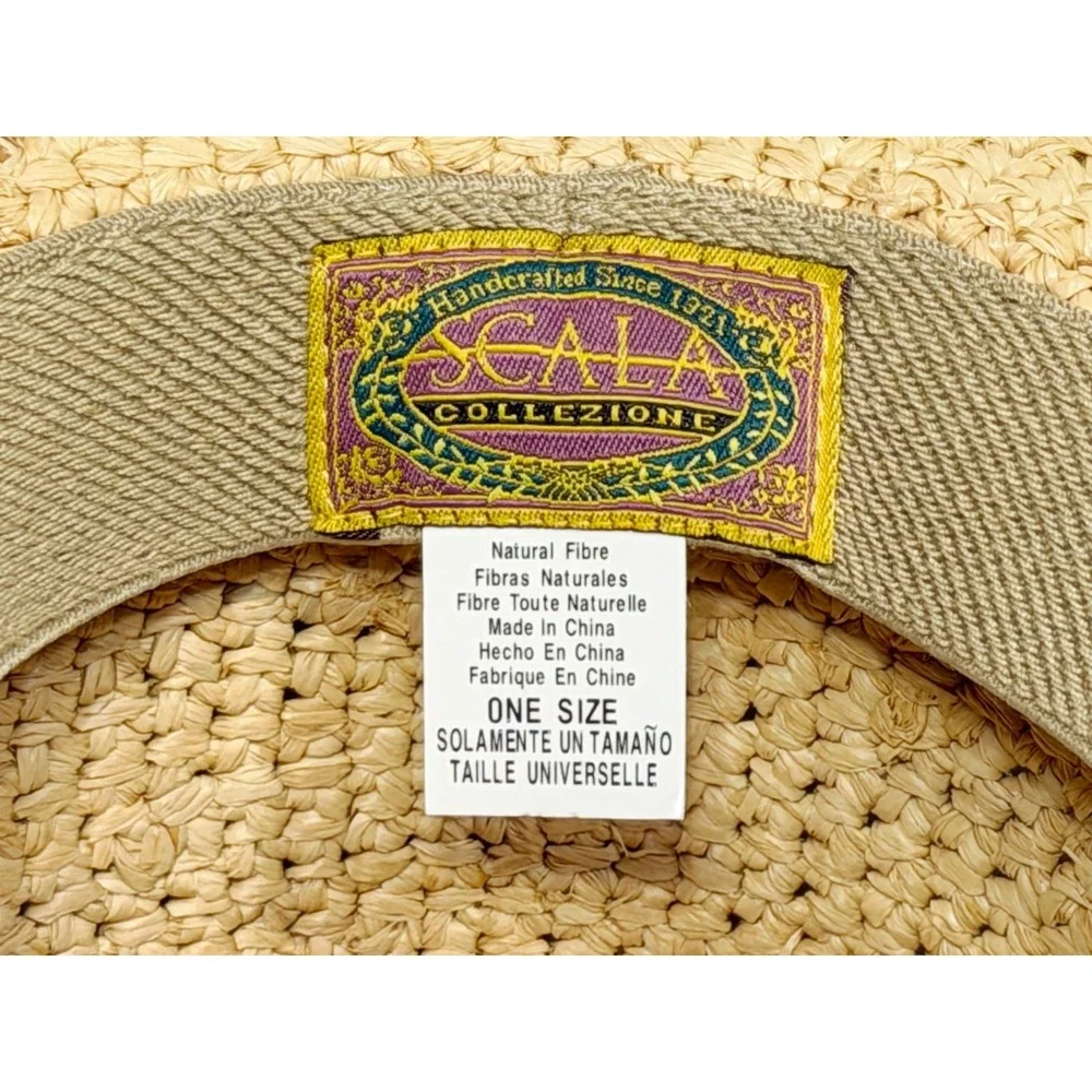 Scala Women's Crocheted Twisted Raffia Outback Beach Sun Hat High End Timeless